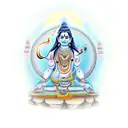 A realistic portrait of Shiva meditating in the Himalayas tattoo design idea