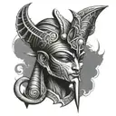 Osiris god tattoo design idea