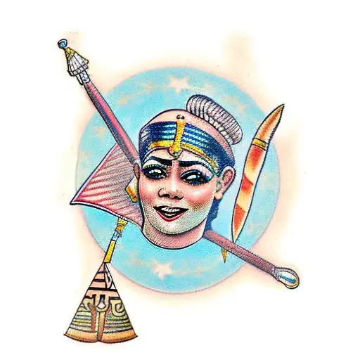 Isis egyptian tattoo design idea