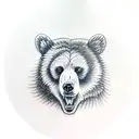 angry bear Celtic  tattoo design idea