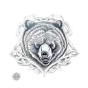 angry bear Celtic  tattoo design idea