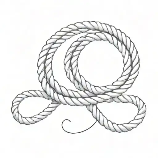 number 8 made out of a rope tied tattoo design idea