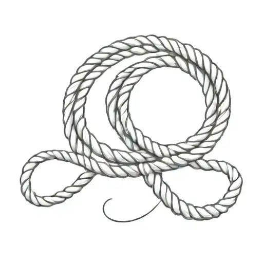 A rope that is shaped like number 8 tattoo design idea