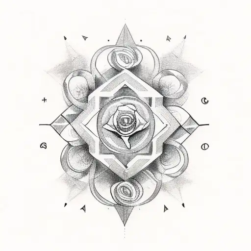 A sketch-style tattoo showcasing the harmony between Oxalá and 7 linhas da umbanda tattoo design idea