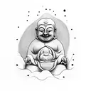 laughing Buddha  tattoo design idea