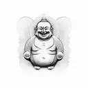 laughing Buddha  tattoo design idea