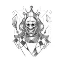 court jester  tattoo design idea