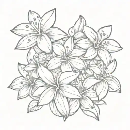 plumeria flowers tattoo design idea