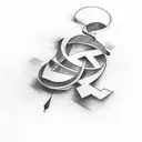 Latin script forming the shape of clouds tattoo design idea