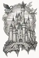 Disney castle  tattoo design idea