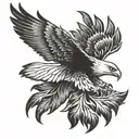eagle wing tattoo design idea