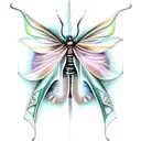 steampunk luna moth tattoo design idea