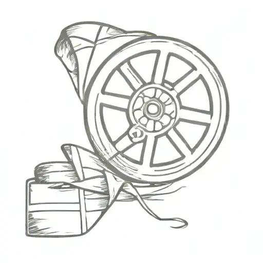 Film Reel with a Broken Ending: A tattoo of a film reel with one of the film strips broken or torn, symbolizing the abse tattoo design idea