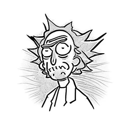  rick and morty  tattoo design idea