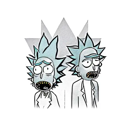  rick and morty chef cuisine tattoo design idea