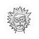  rick and morty  tattoo design idea