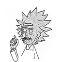  rick and morty  tattoo design idea