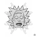  rick and morty  tattoo design idea