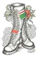 Italy boot with color of Italian flag   tattoo design idea