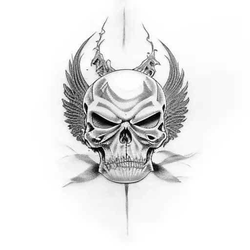 faceless, death Angel, dark tattoo design idea