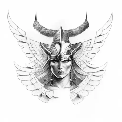 Valkyrie, norse mythology  tattoo design idea