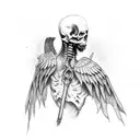 Grim Reaper, wings tattoo design idea