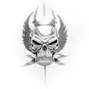 faceless, death Angel, dark tattoo design idea