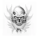 faceless, death Angel, dark tattoo design idea