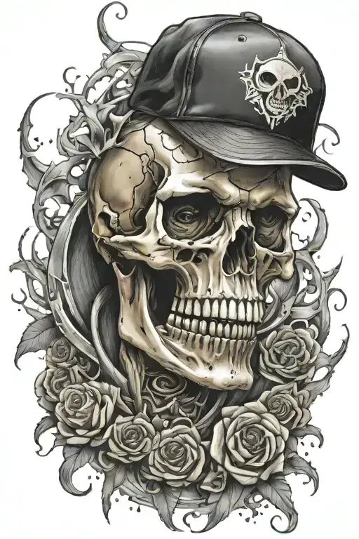 artist is a rapper with a skull made tattoo design idea