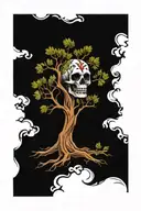 grateful dead oak tree tattoo design idea