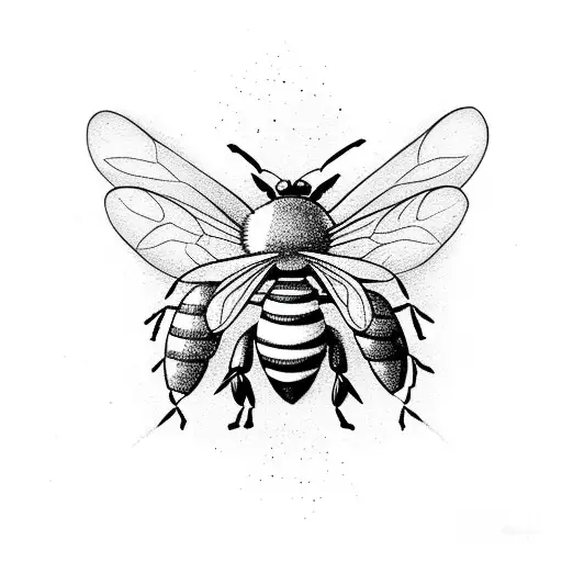 bee honeycomb sharp tattoo design idea