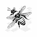 bee honeycomb sharp tattoo design idea