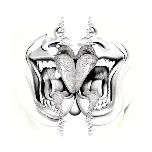 tongue tattoo design idea