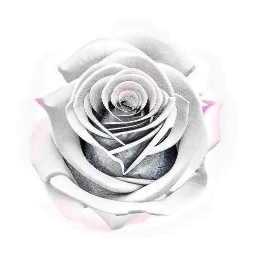 rose with tongue in the middle tattoo design idea