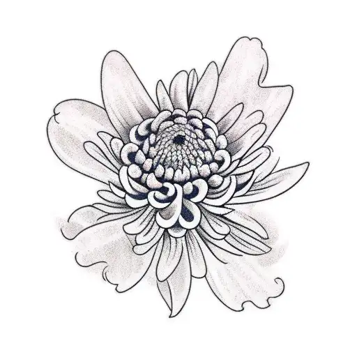 Chrysanthemum tattoo design idea