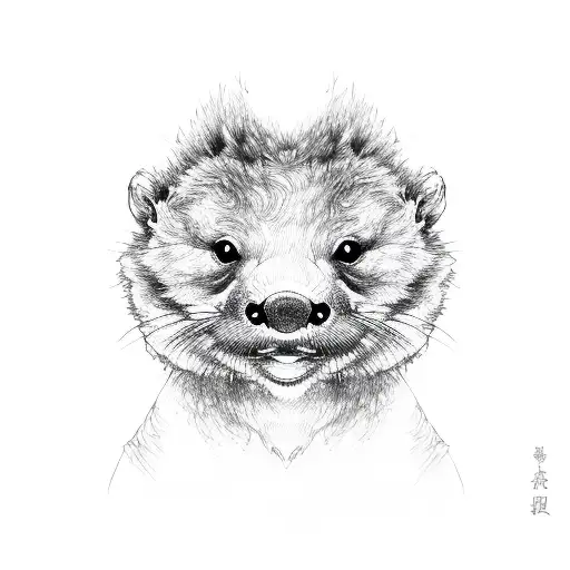book otter red black 41 tattoo design idea