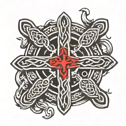 celtic cross tattoo design idea