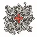 celtic cross tattoo design idea