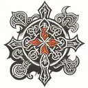 celtic cross tattoo design idea