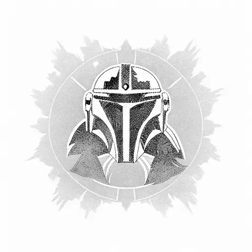 Mandalorian Falcon Crest tattoo design idea