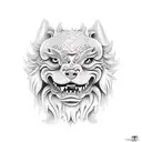 Foo Dog tattoo design idea