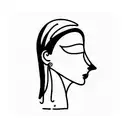 lady and a mole tattoo design idea