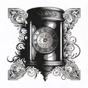 clock with roman numerals 1 tattoo design idea