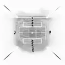 A soccer field with the number 31 marked on the yard lines tattoo design idea