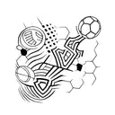 A soccer player with the number 31 incorporated into the design tattoo design idea