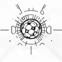 A soccer player with the number 31 incorporated into the design tattoo design idea