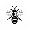 Honey Bee, simple tattoo design idea