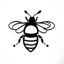 Honey Bee, simple tattoo design idea