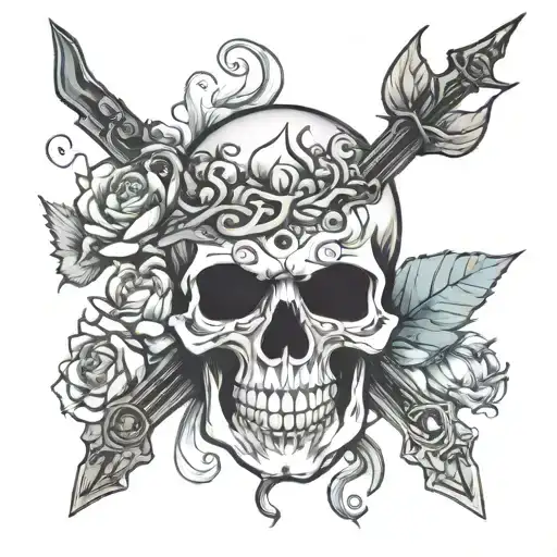 skull tattoo design idea