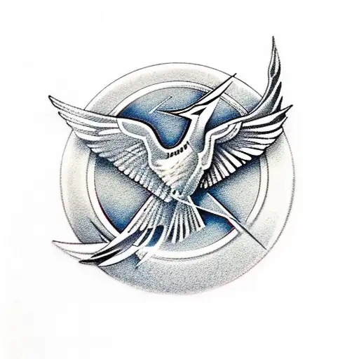 Mockingjay from The Hunger Games tattoo design idea